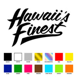 HAWAII'S FINEST - SCRIPT 3 STICKERS (ALL SALES FINAL)