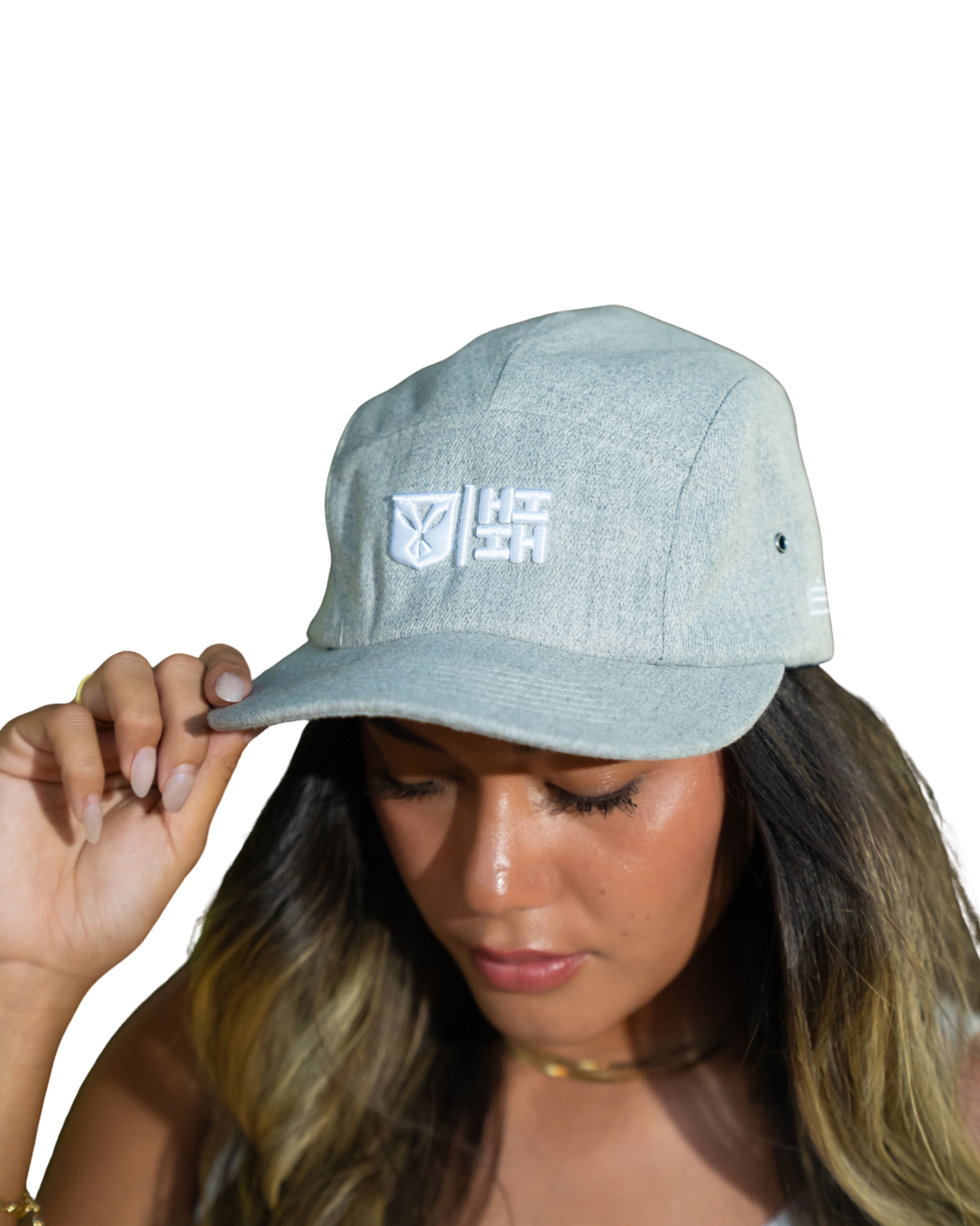 HEATHER GRAY SIMPLE LOGO 5-PANEL HAT Hat Hawaii's Finest 