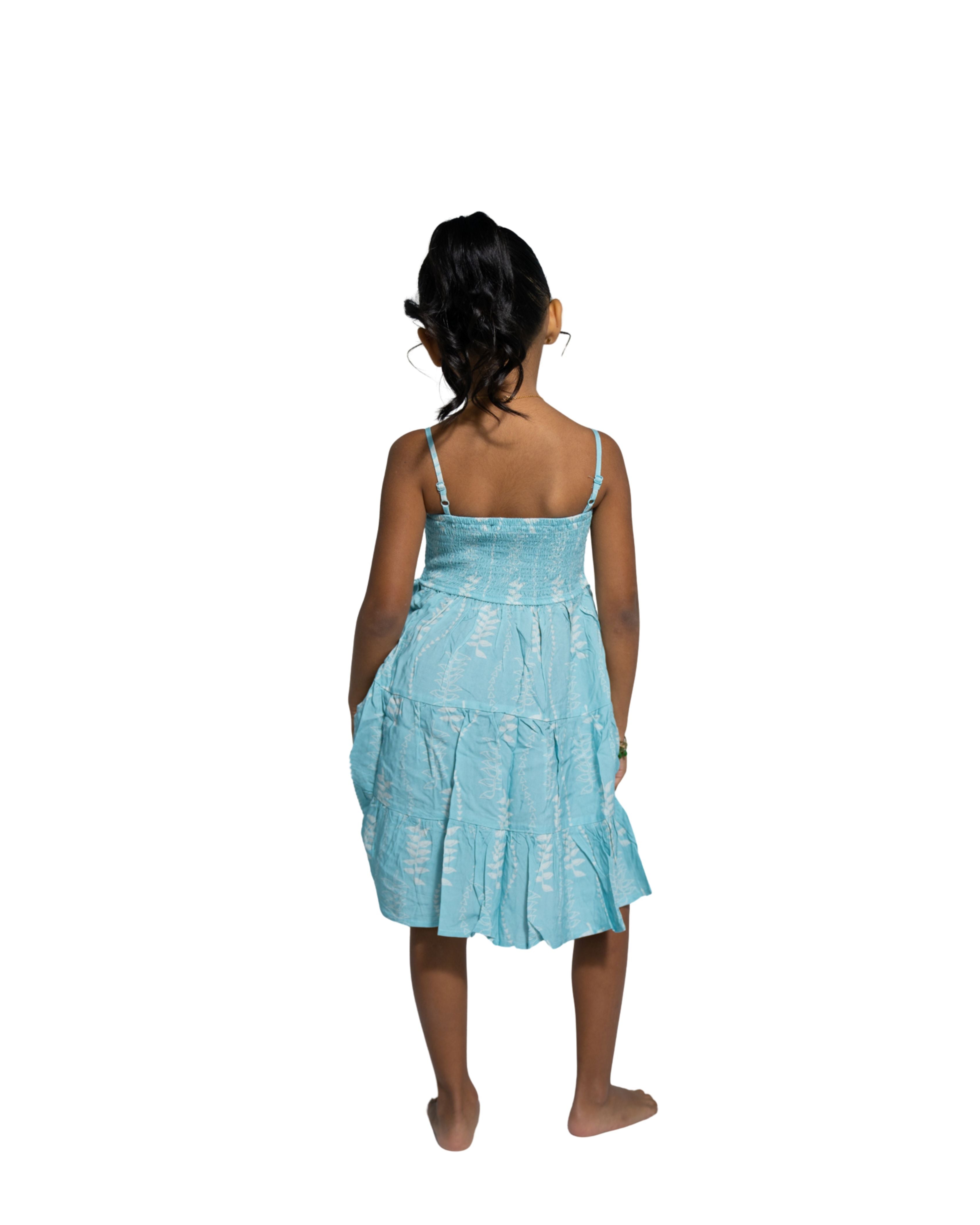 HELICONIA KEIKI BLUE & WHITE DRESS Shirts Hawaii's Finest 