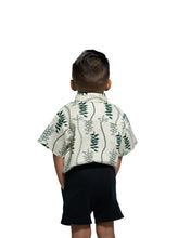 HELICONIA KEIKI TAN & GREEN ALOHA SHIRT Shirts Hawaii's Finest 