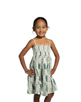 HELICONIA KEIKI TAN & GREEN DRESS