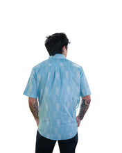 HELICONIA MEN'S BLUE & WHITE ALOHA SHIRT Shirts Hawaii's Finest 