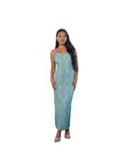 HELICONIA WOMEN'S BLUE & WHITE FITTED DRESS Shirts Hawaii's Finest X-SMALL 