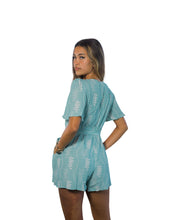 HELICONIA WOMEN'S BLUE & WHITE ROMPER Shirts Hawaii's Finest 