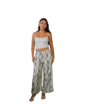 HELICONIA WOMEN'S TAN & GREEN FLOWY PANTS Shirts Hawaii's Finest X-SMALL 