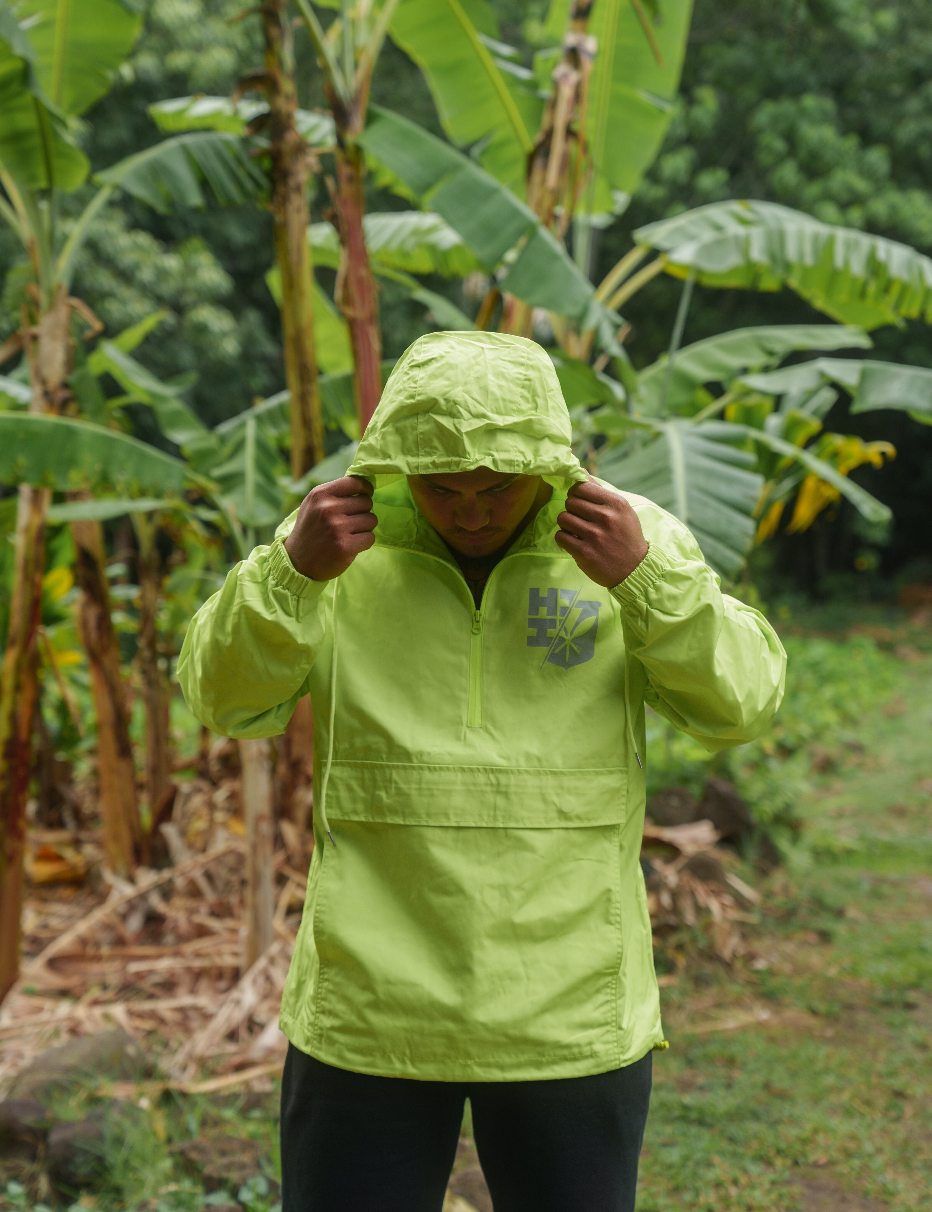 HI-VIS LOGOS RAIN JACKET Jacket Hawaii's Finest X-SMALL 