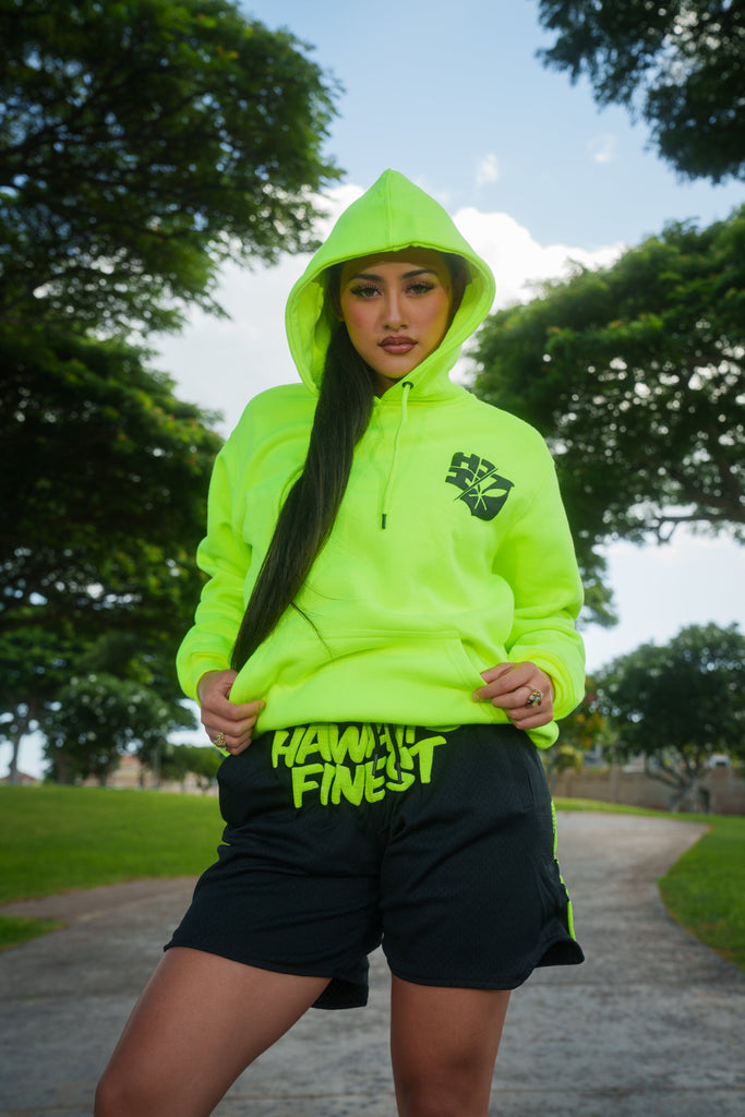 HI-VIS PUFF COLLAGE HOODIE Jacket Hawaii's Finest 