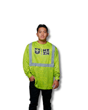 HI-VIS STICKERBOMB DRI-FIT LONGSLEEVE Jacket Hawaii's Finest SMALL 