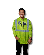 HI-VIS STICKERBOMB DRI-FIT LONGSLEEVE W/HOOD Jacket Hawaii's Finest SMALL 