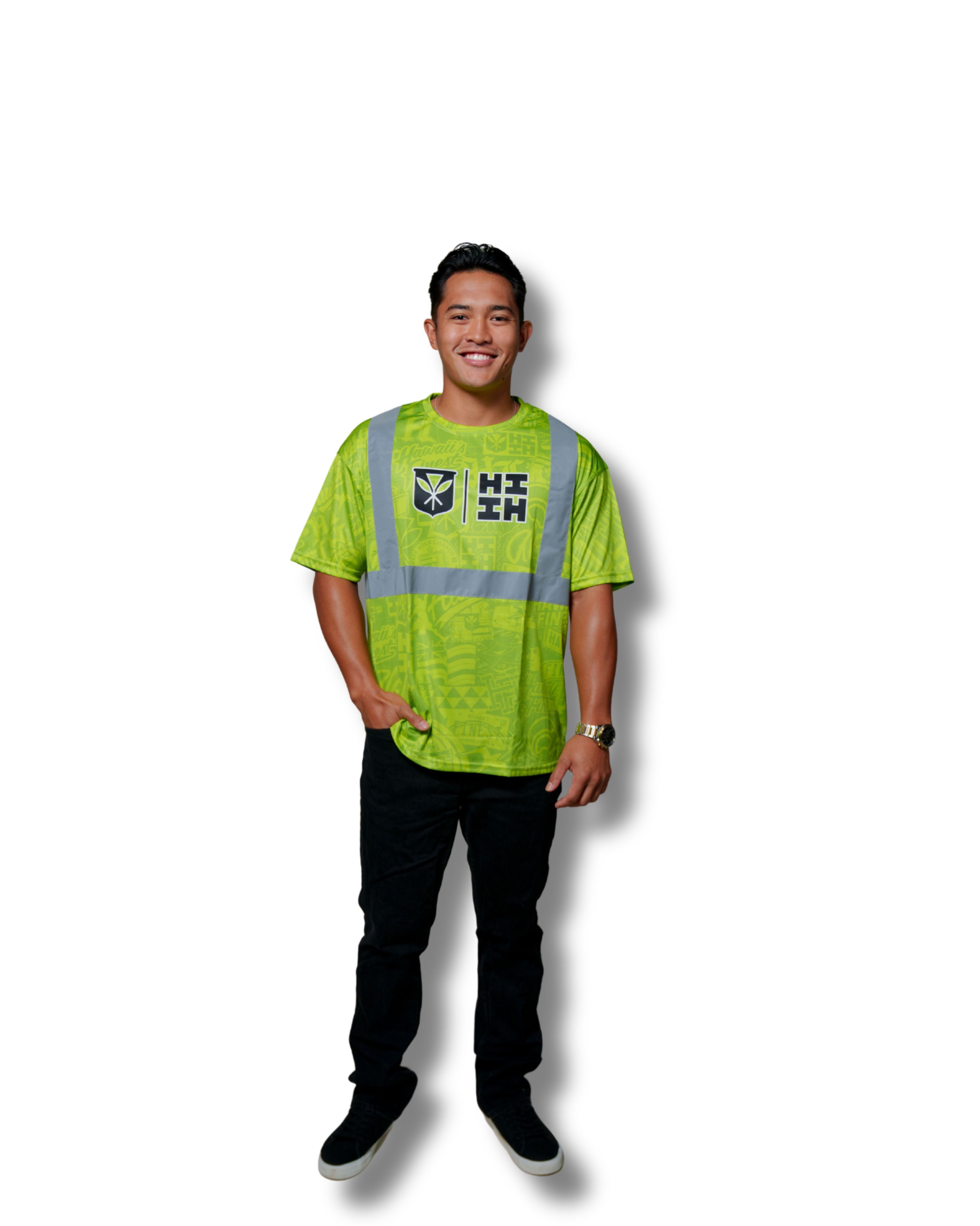 HI-VIS STICKERBOMB DRI-FIT T-SHIRT Jacket Hawaii's Finest 