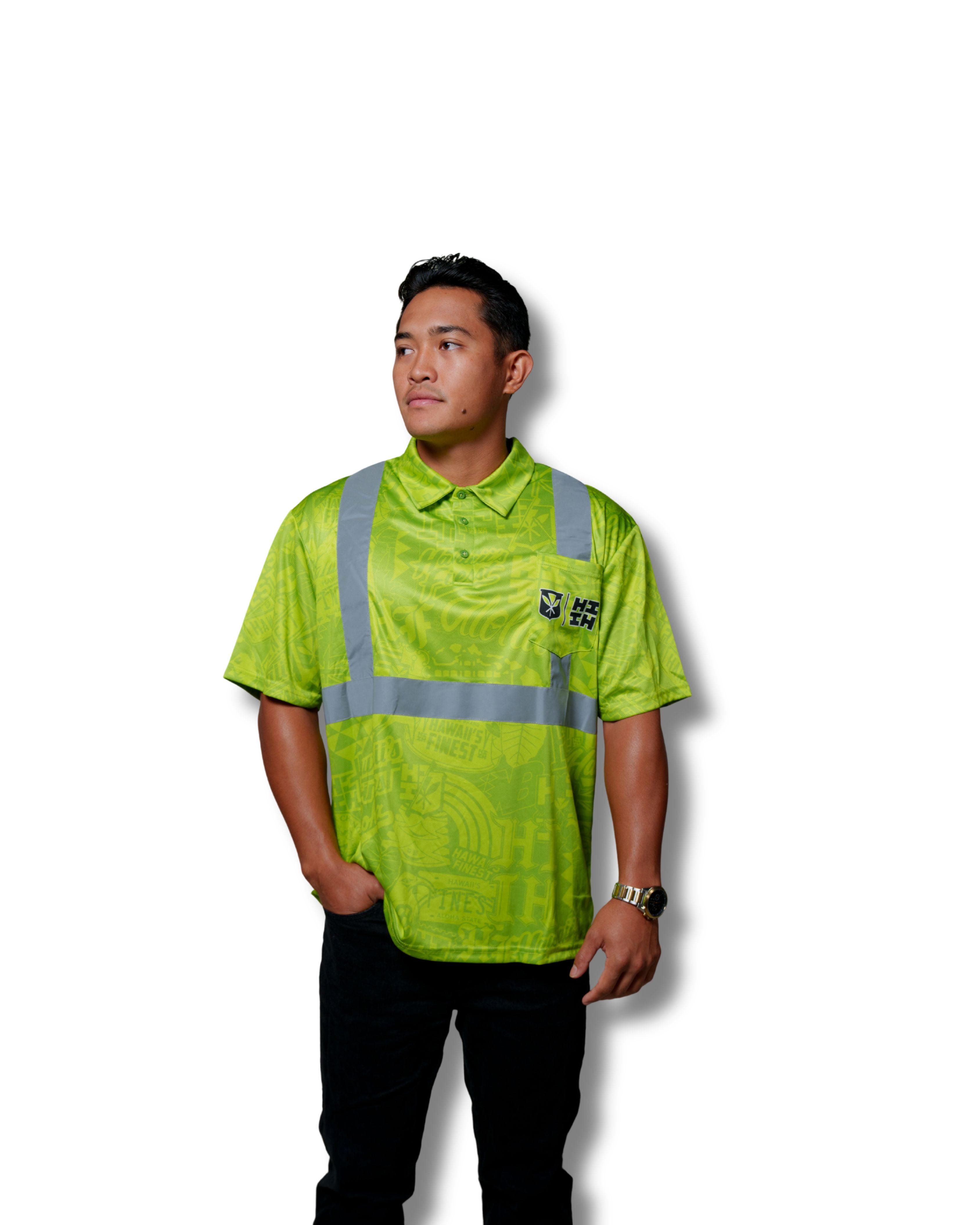 HI-VIS STICKERBOMB GOLF SHIRT Jersey Hawaii's Finest 