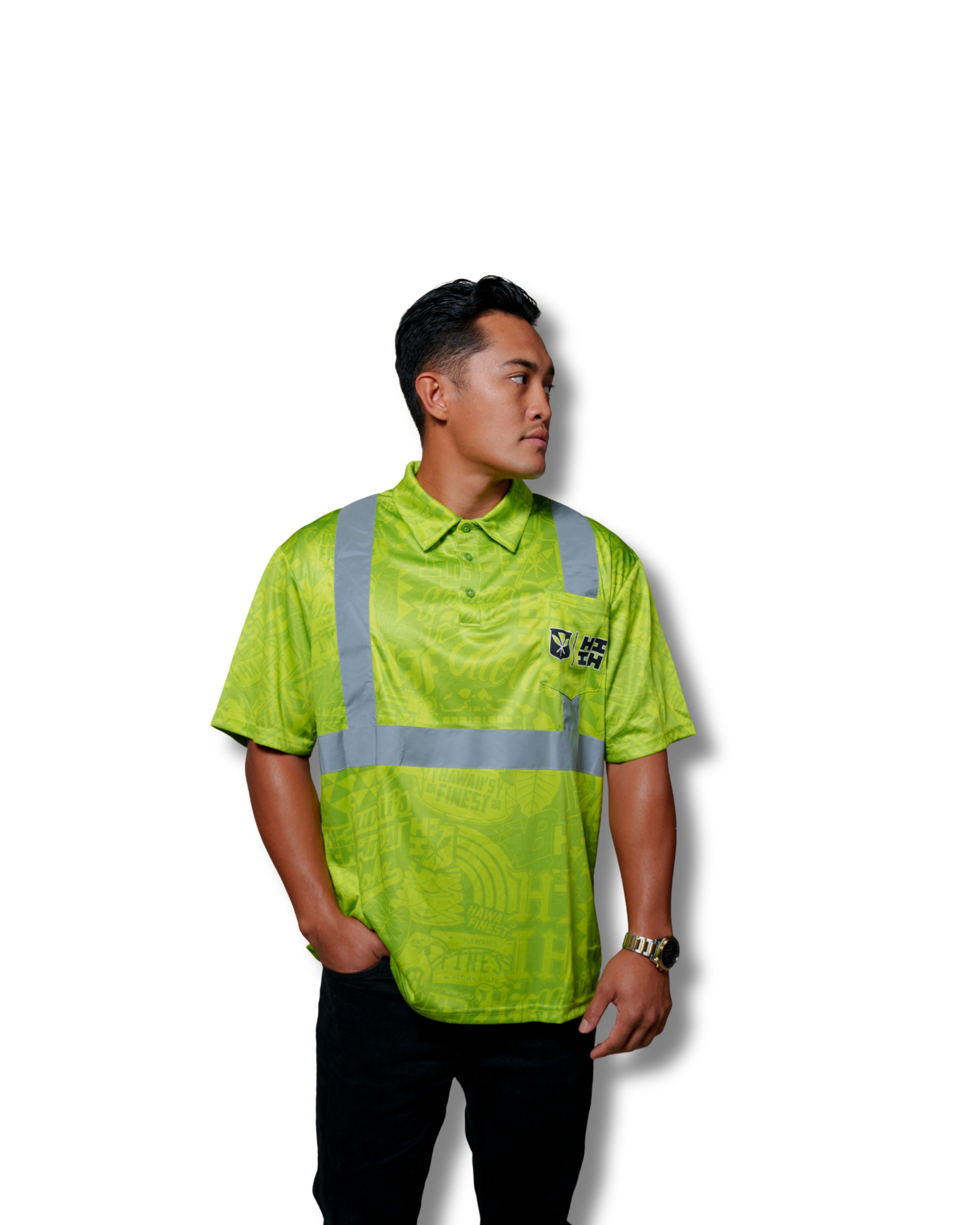 HI-VIS STICKERBOMB GOLF SHIRT Jersey Hawaii's Finest 
