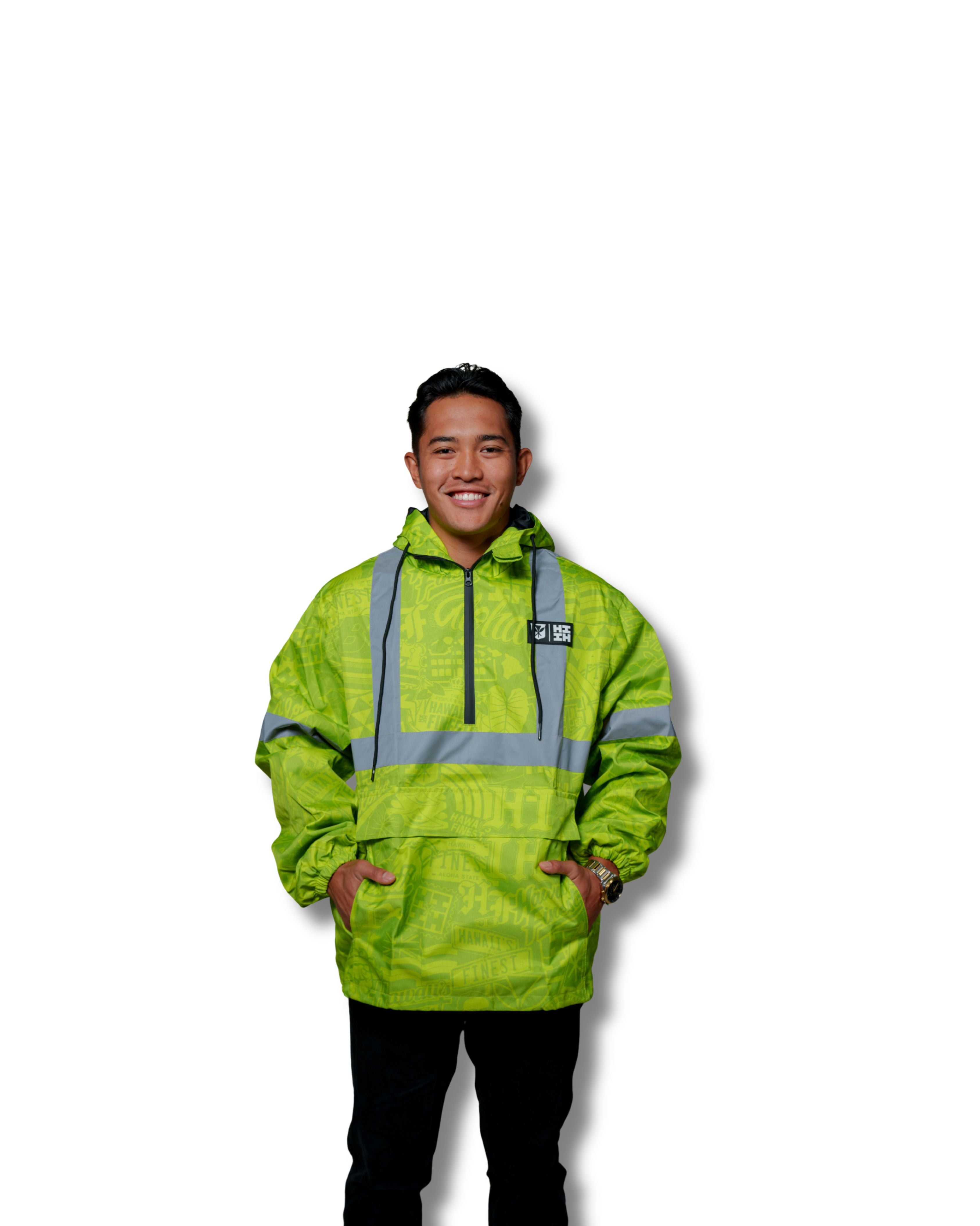 HI-VIS STICKERBOMB RAIN JACKET Jacket Hawaii's Finest X-SMALL 