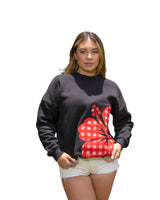 HIBISCUS RED PALAKA NECK SWEATER