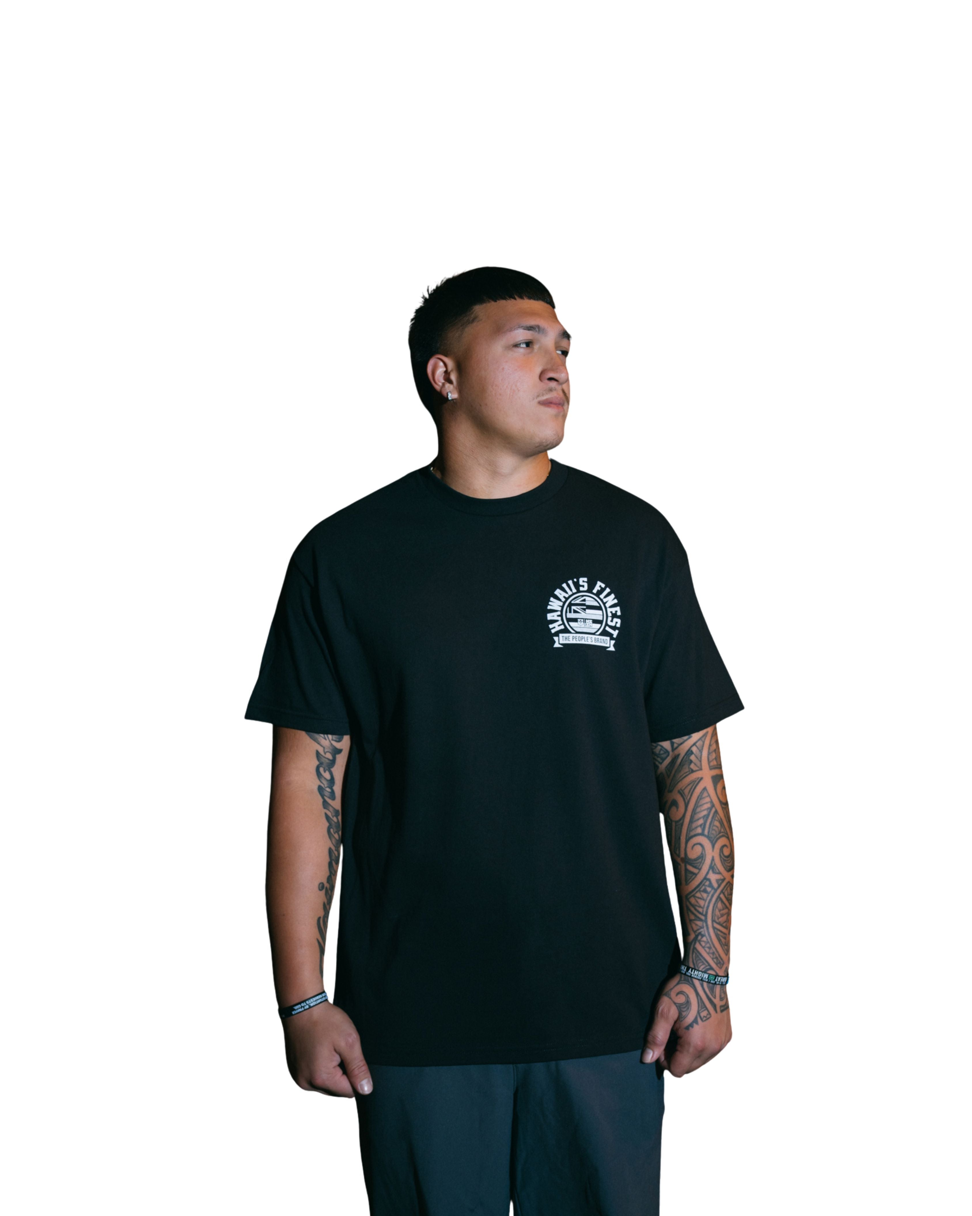 HIFI CIRCLE CREST BLACK T-SHIRT Shirts Hawaii's Finest MEDIUM 