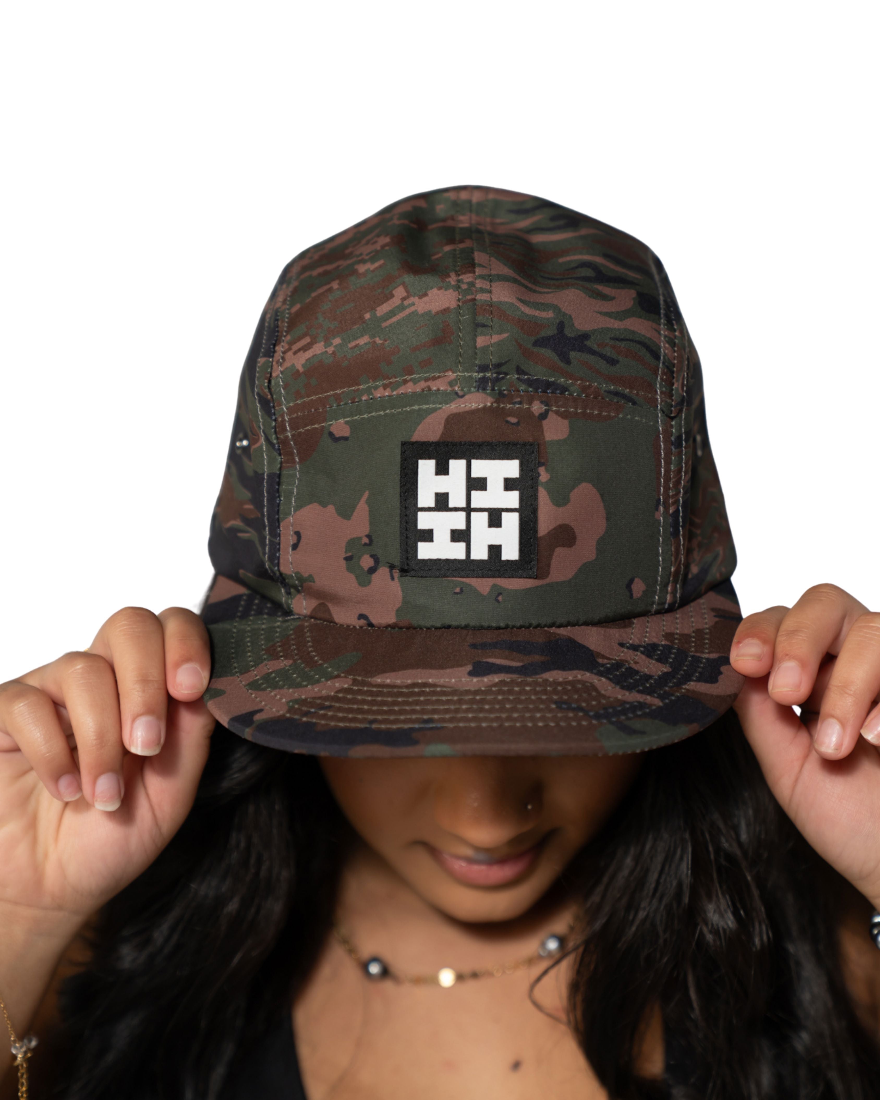 HIFI LOGO GREEN MULTI-CAMO 5-PANEL HAT Hat Hawaii's Finest 