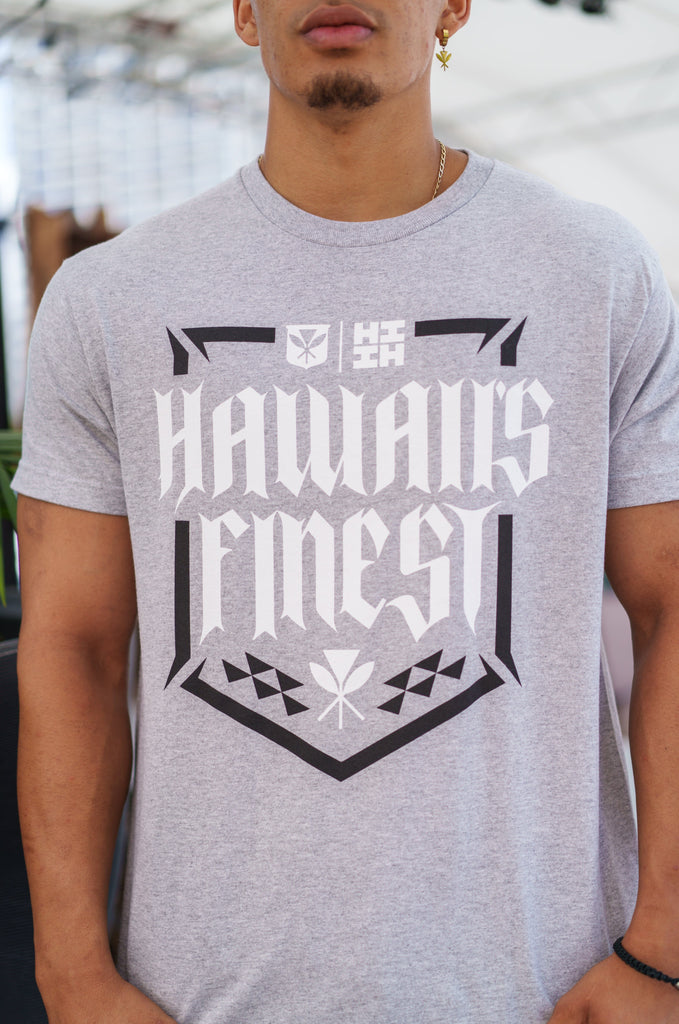 HIFI SHIELD HEATHER GRAY T-SHIRT Shirts Hawaii's Finest 