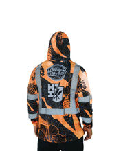 HIFI x AHLOS ORANGE FLORAL LONGSLEEVE W/HOOD Jacket Hawaii's Finest 