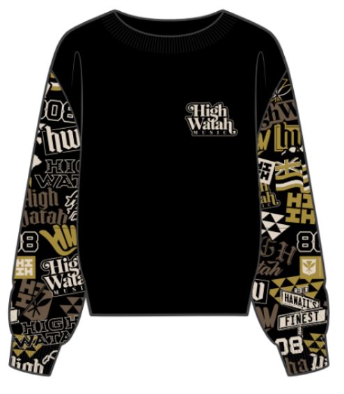 HIGH WATAH CREW NECK SWEATER (ALL SALES FINAL) Jacket Hawaii's Finest X-SMALL 