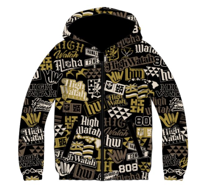 HIGH WATAH WINDBREAKER (ALL SALES FINAL) Jersey Hawaii's Finest X-SMALL 