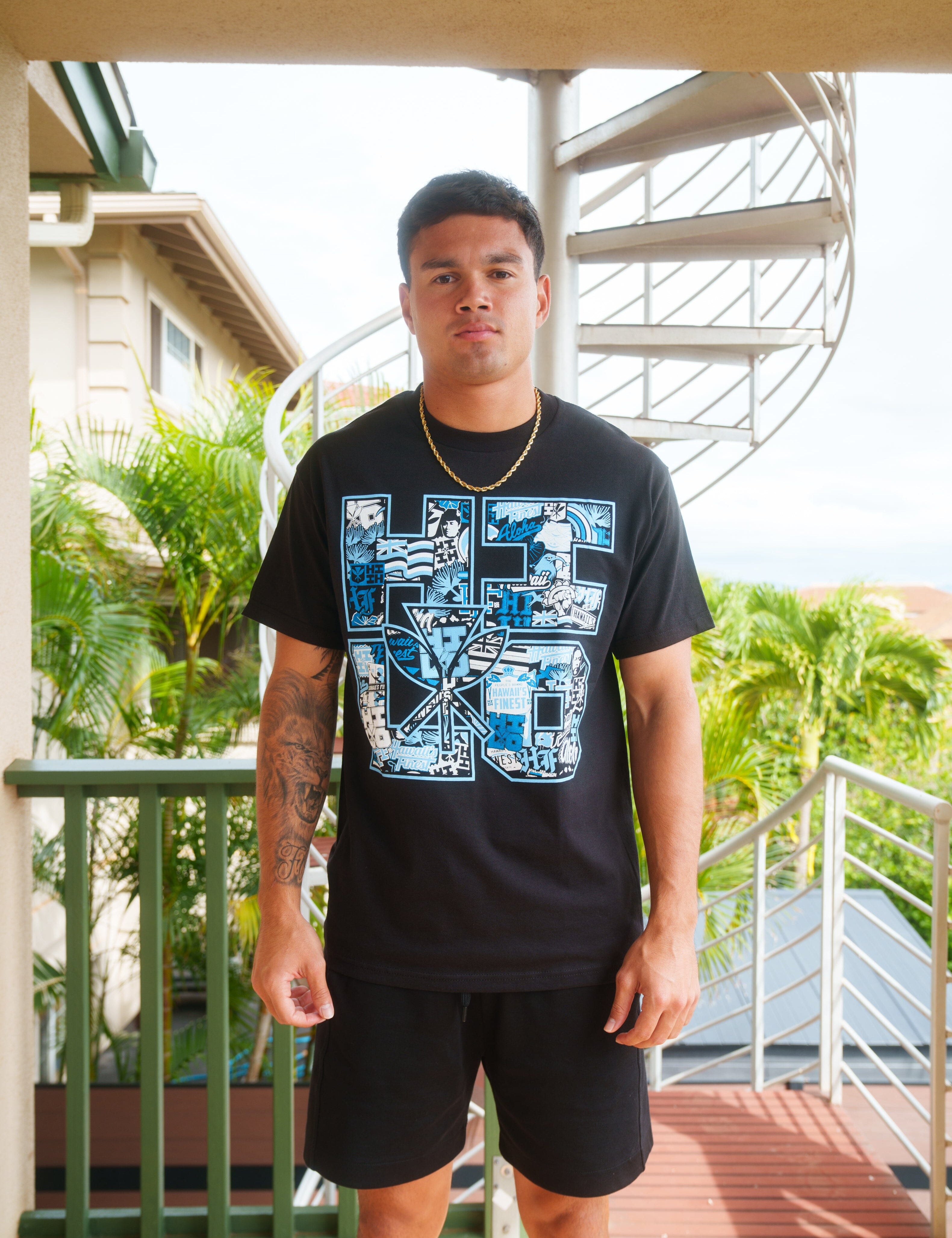 HILO BLUE T-SHIRT (ALL SALES FINAL) Shirts Hawaii's Finest SMALL 