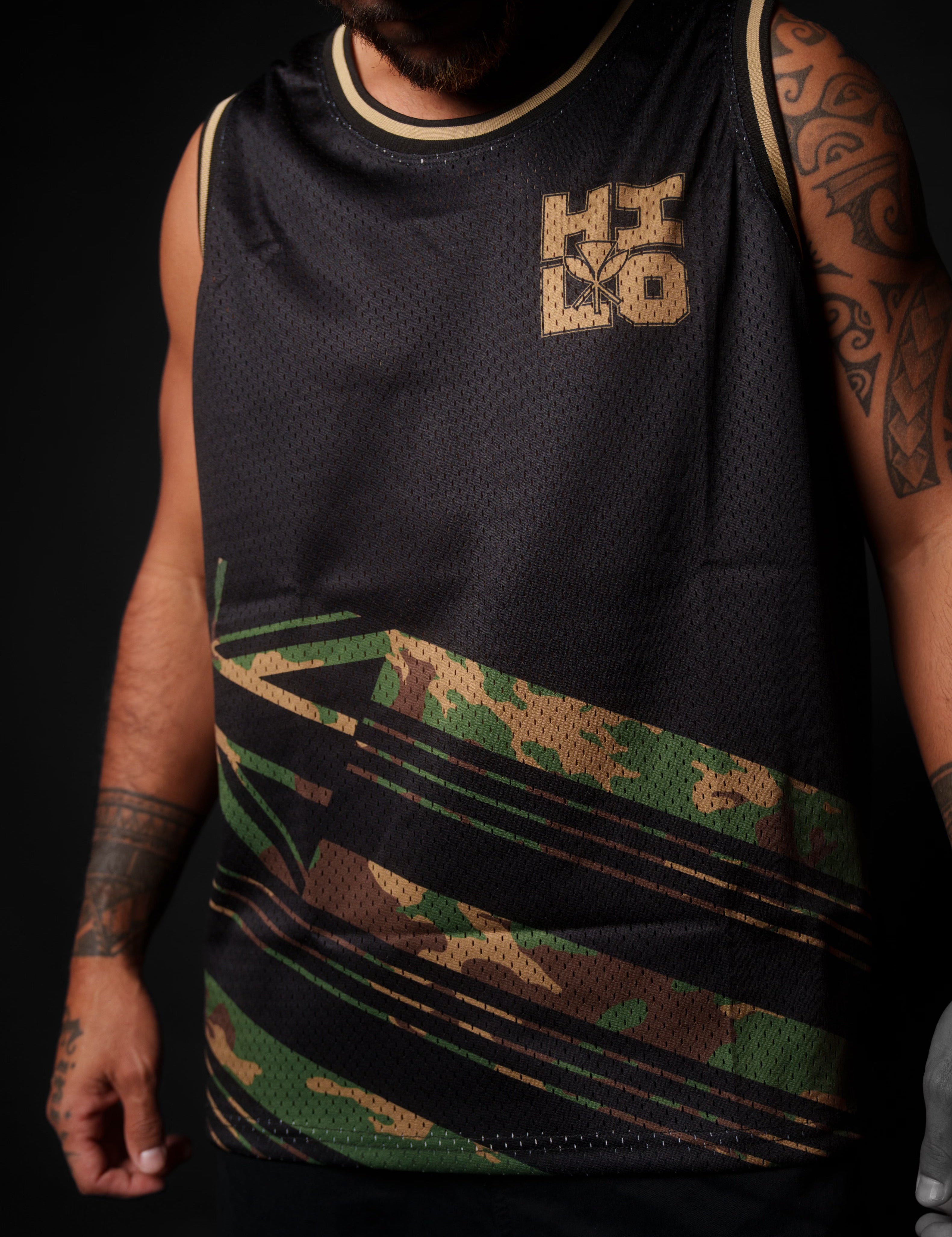 HILO CAMO FLAG BASKETBALL JERSEY Jersey Hawaii's Finest 