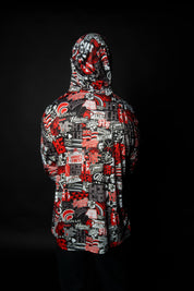 HILO RED STICKERBOMB LONGSLEEVE W/HOOD Jacket Hawaii's Finest 