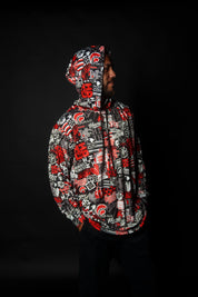 HILO RED STICKERBOMB LONGSLEEVE W/HOOD Jacket Hawaii's Finest 