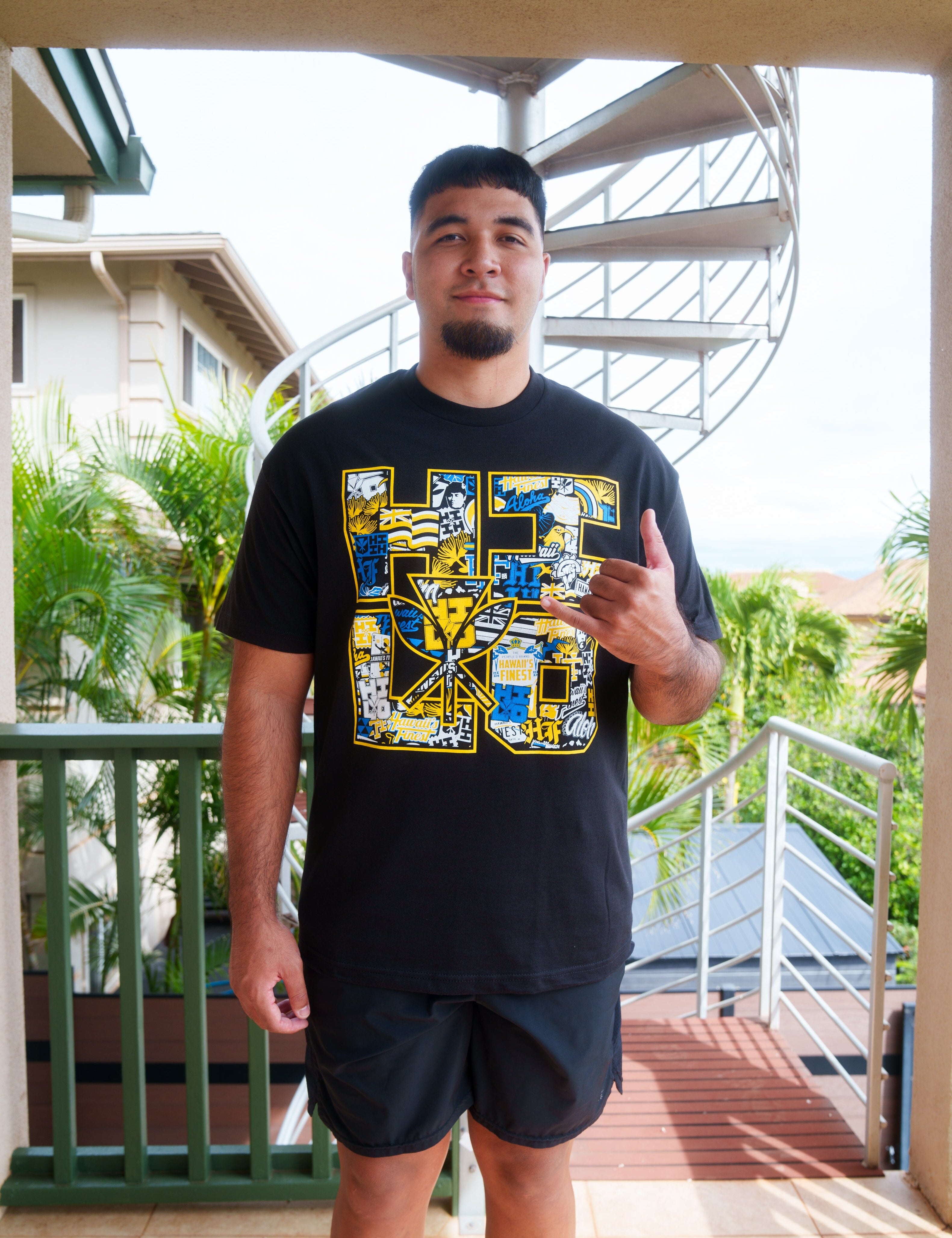 HILO YELLOW T-SHIRT (ALL SALES FINAL) Shirts Hawaii's Finest SMALL 