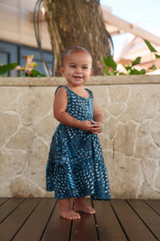 HUI KEIKI BLUE BLOUSE DRESS Shirts Hawaii's Finest 6/12 MONTHS 