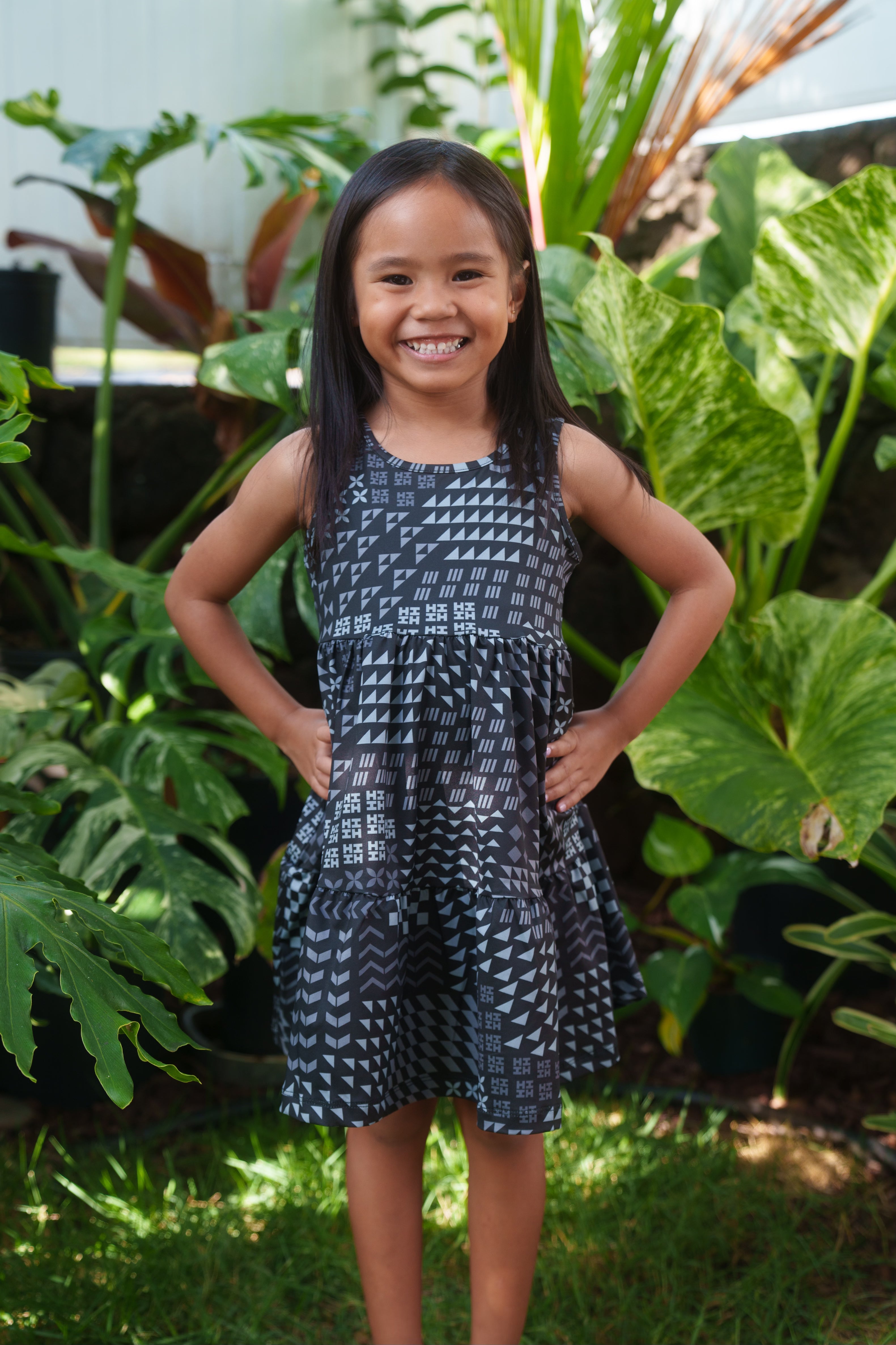 HUI KEIKI GRAY BLOUSE DRESS Shirts Hawaii's Finest 