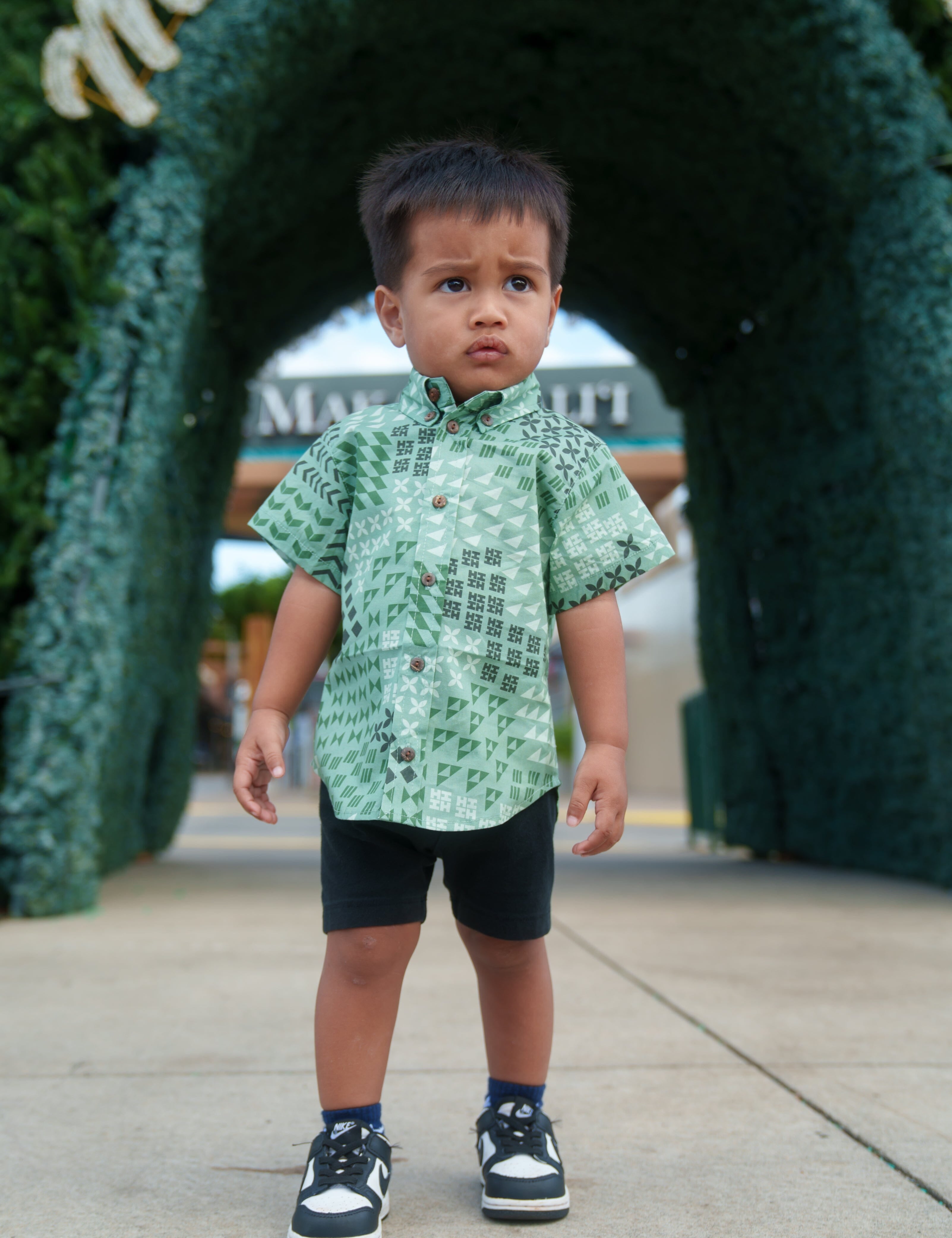 HUI KEIKI GREEN ALOHA SHIRT Shirts Hawaii's Finest 