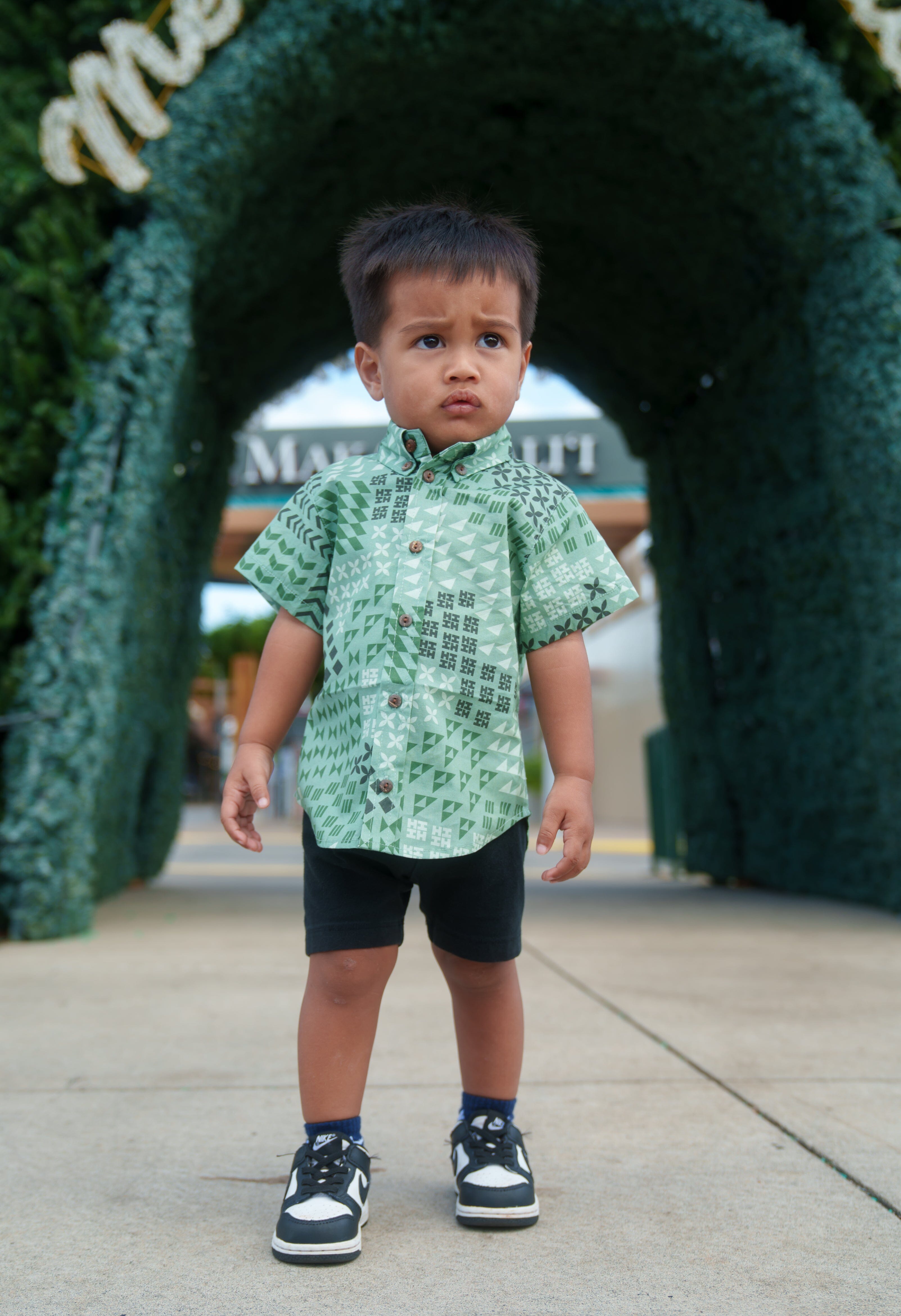 HUI KEIKI GREEN ALOHA SHIRT Shirts Hawaii's Finest 