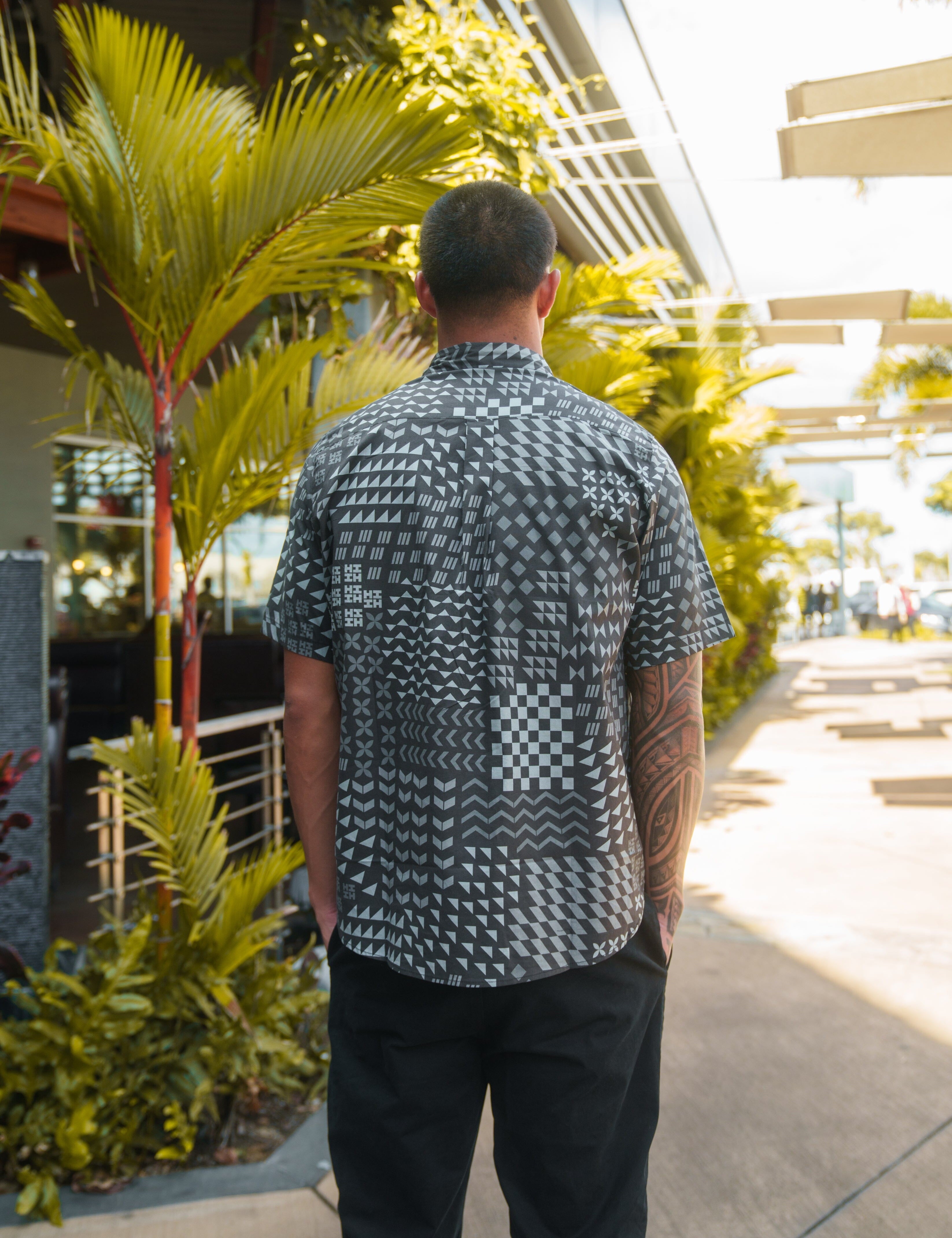 HUI MEN'S GRAY ALOHA SHIRT Shirts Hawaii's Finest 