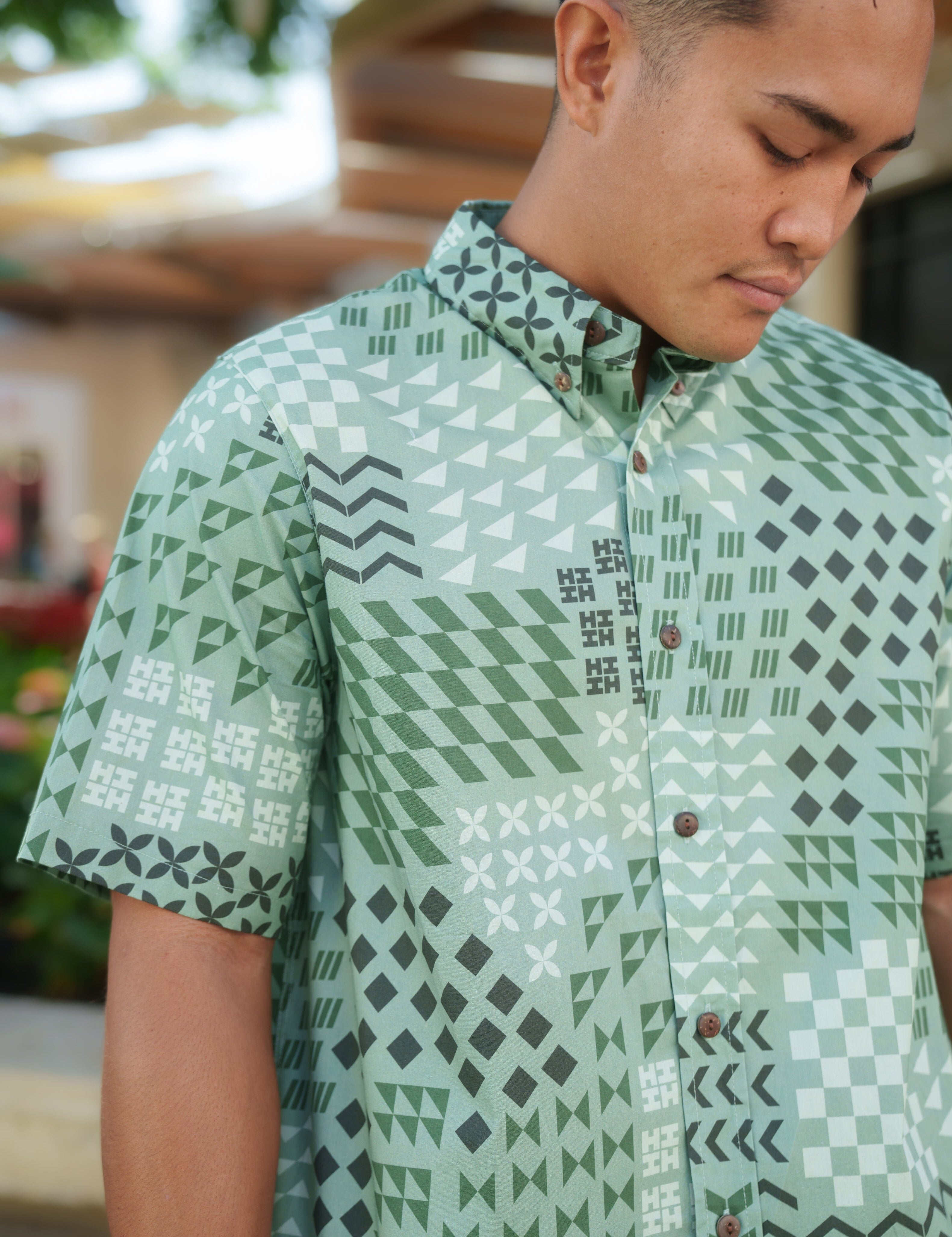 HUI MEN'S GREEN ALOHA SHIRT Shirts Hawaii's Finest 