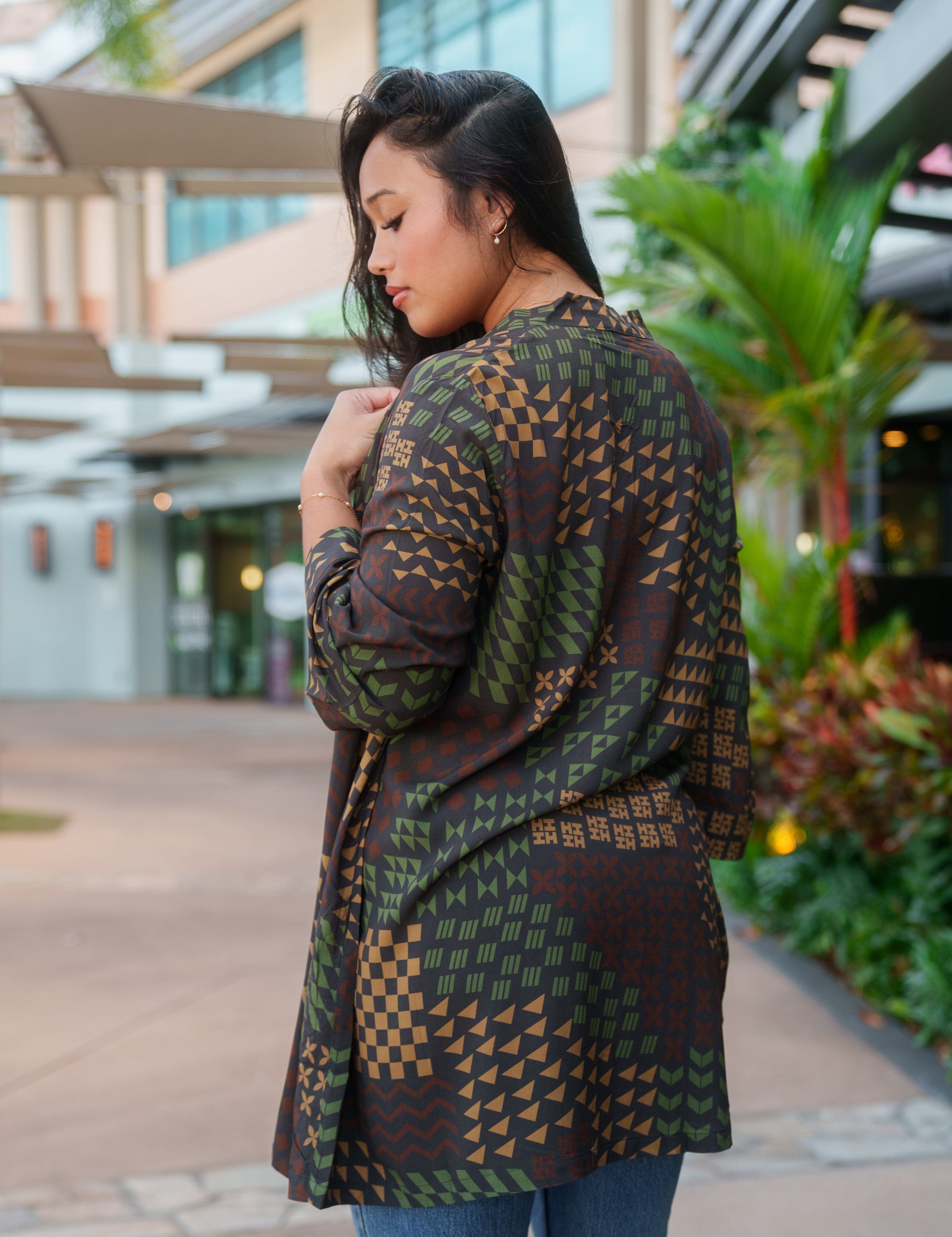 HUI WOMEN'S CAMO KIMONO Shirts Hawaii's Finest 