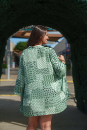 HUI WOMEN'S GREEN KIMONO Shirts Hawaii's Finest 