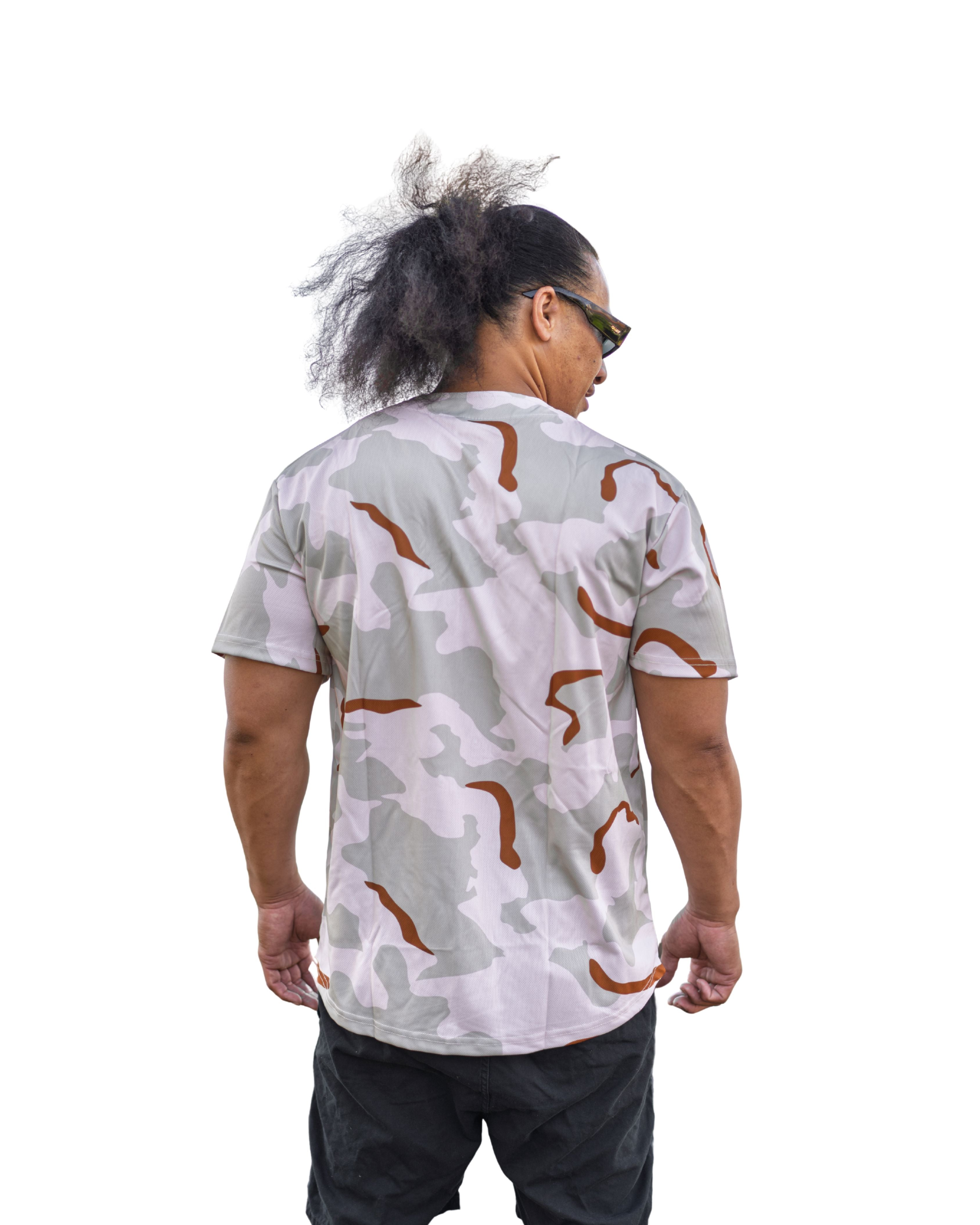 JUMBO DESERT CAMO BASEBALL JERSEY Jersey Hawaii's Finest 