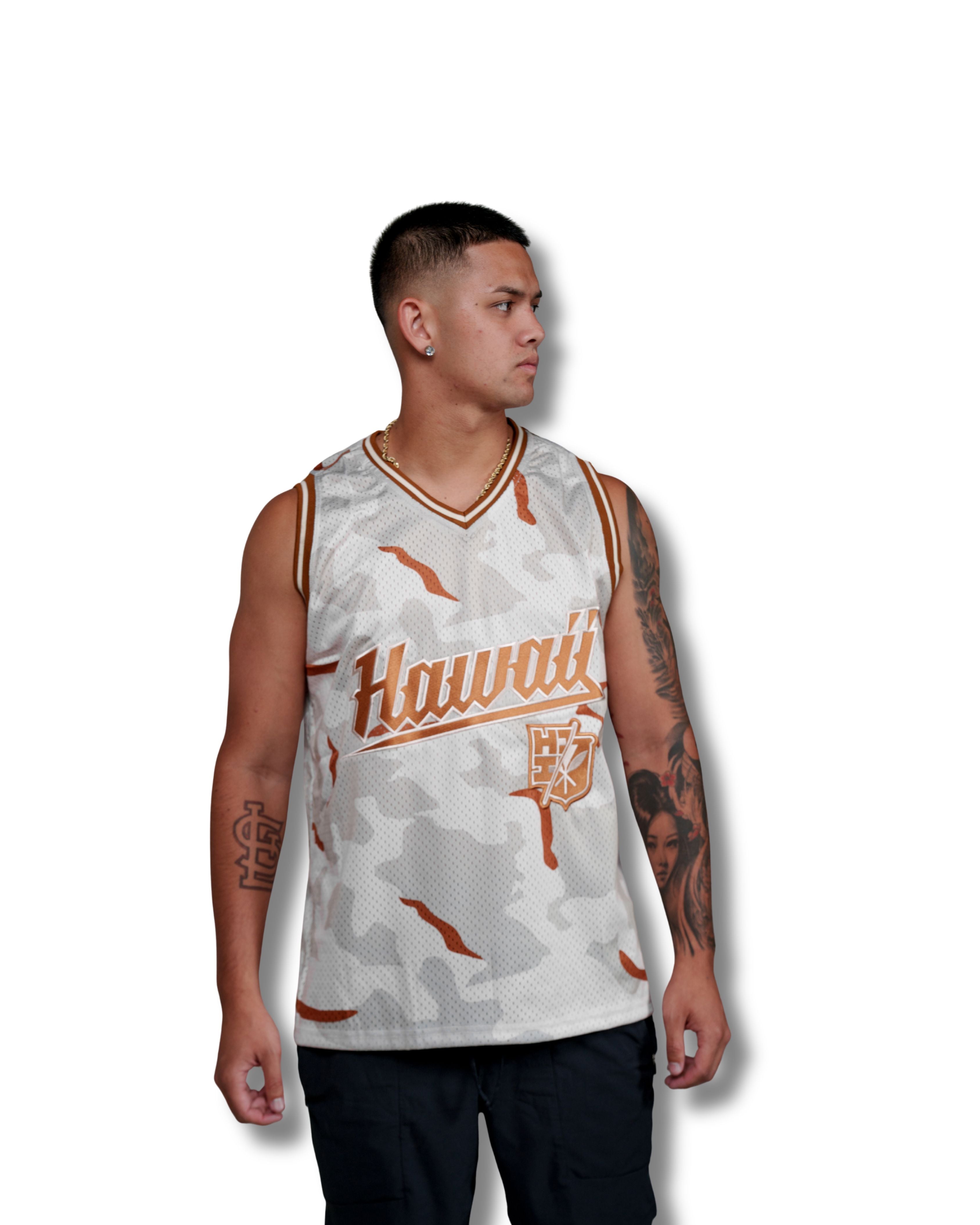 JUMBO DESERT CAMO BASKETBALL JERSEY Jersey Hawaii's Finest SMALL 