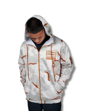 JUMBO DESERT CAMO HOODED BOMBER JACKET Jacket Hawaii's Finest SMALL 