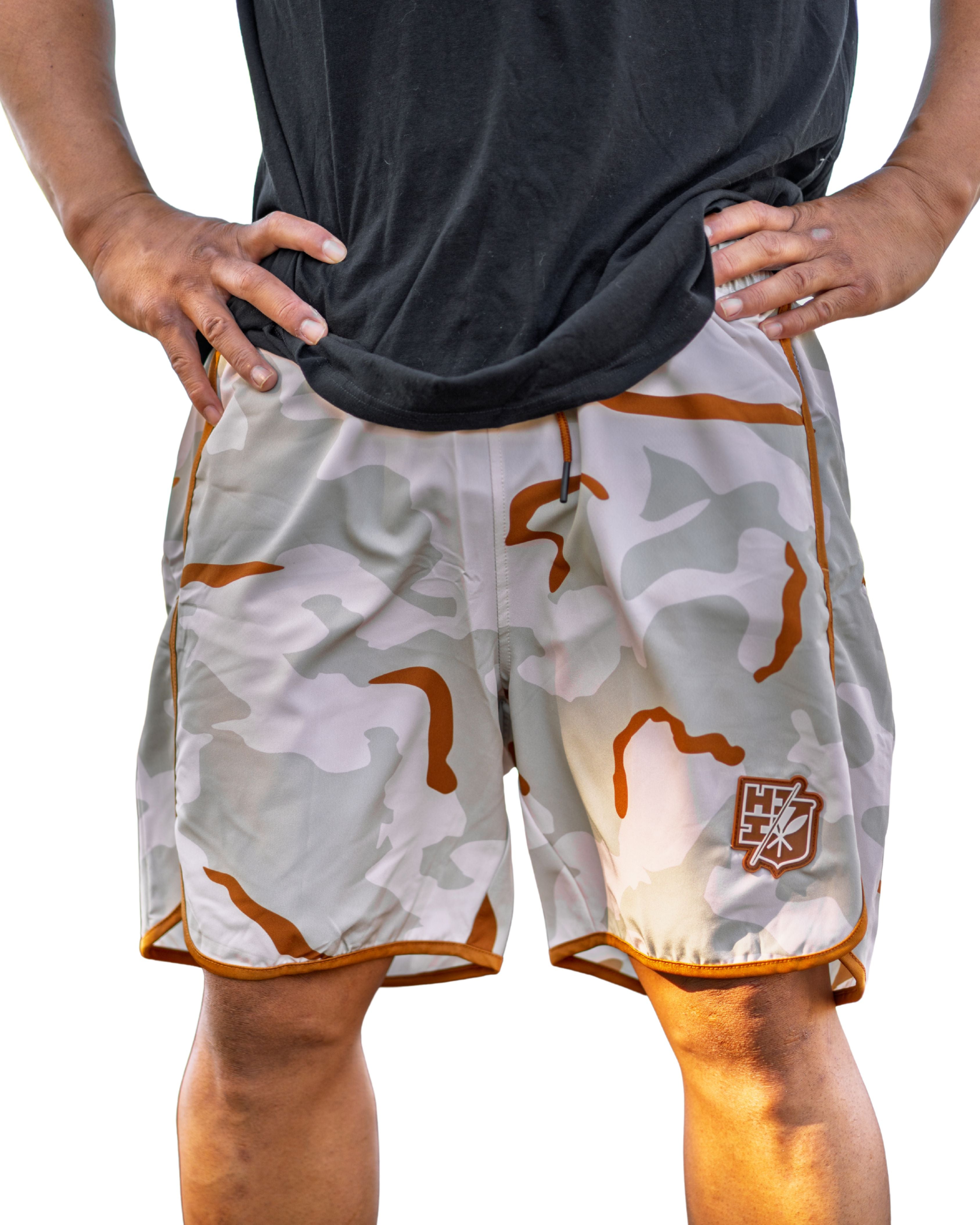JUMBO DESERT CAMO PERFORMANCE SHORTS Shorts Hawaii's Finest SMALL 