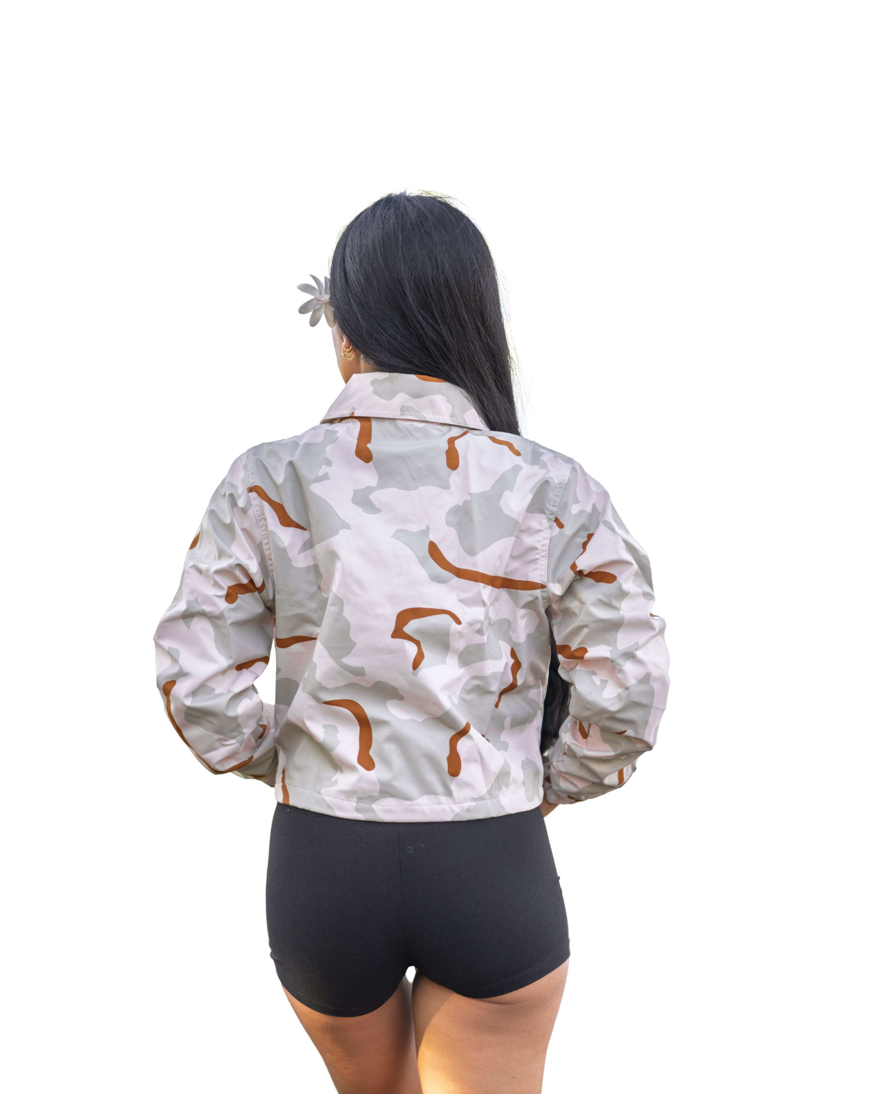 JUMBO DESERT CAMO WOMEN'S CROP FIELD JACKET Jacket Hawaii's Finest 