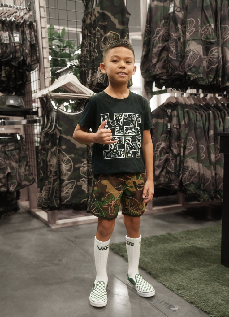 KALO CAMO MINI COLLECTION KEIKI BOARDSHORTS Shirts Hawaii's Finest XX-SMALL 