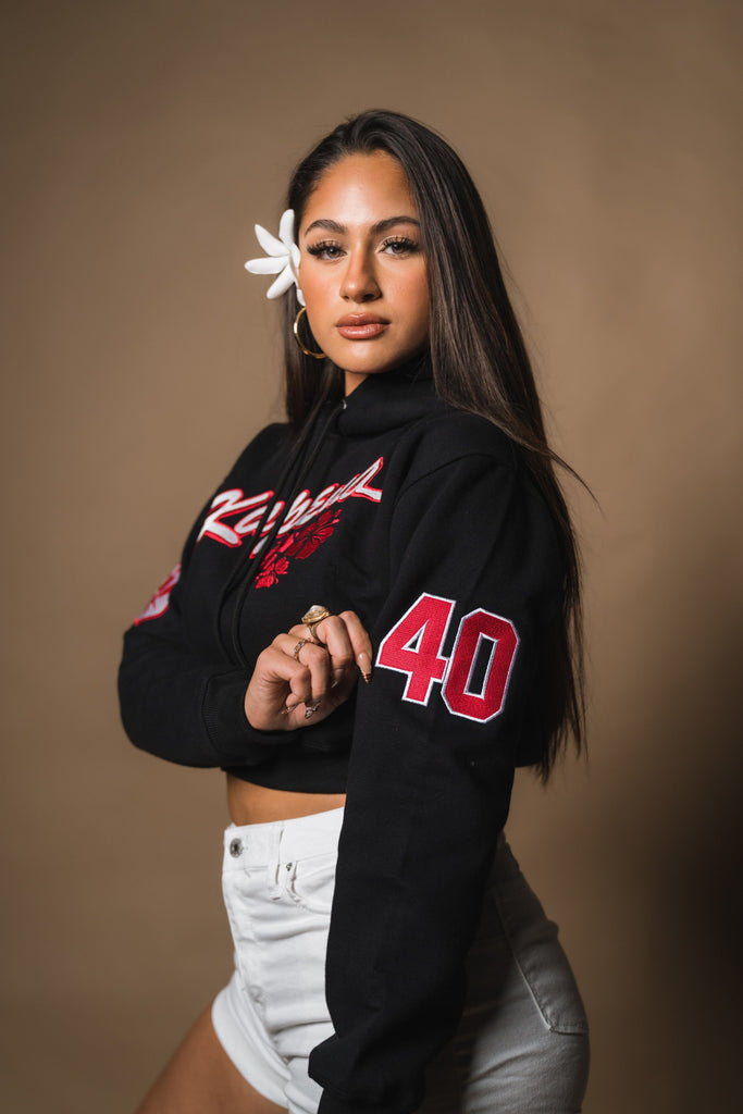 KAPENA 40 WOMEN'S CROP HOODIE Jacket Hawaii's Finest 