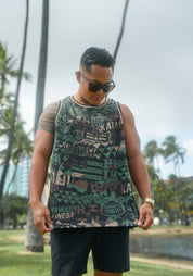 KAUAI CAMO STICKERBOMB BASKETBALL JERSEY Jersey Hawaii's Finest SMALL 