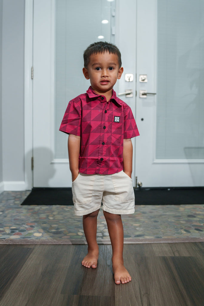 KAULIKE KEIKI PINK ALOHA SHIRT Shirts Hawaii's Finest XX-SMALL 