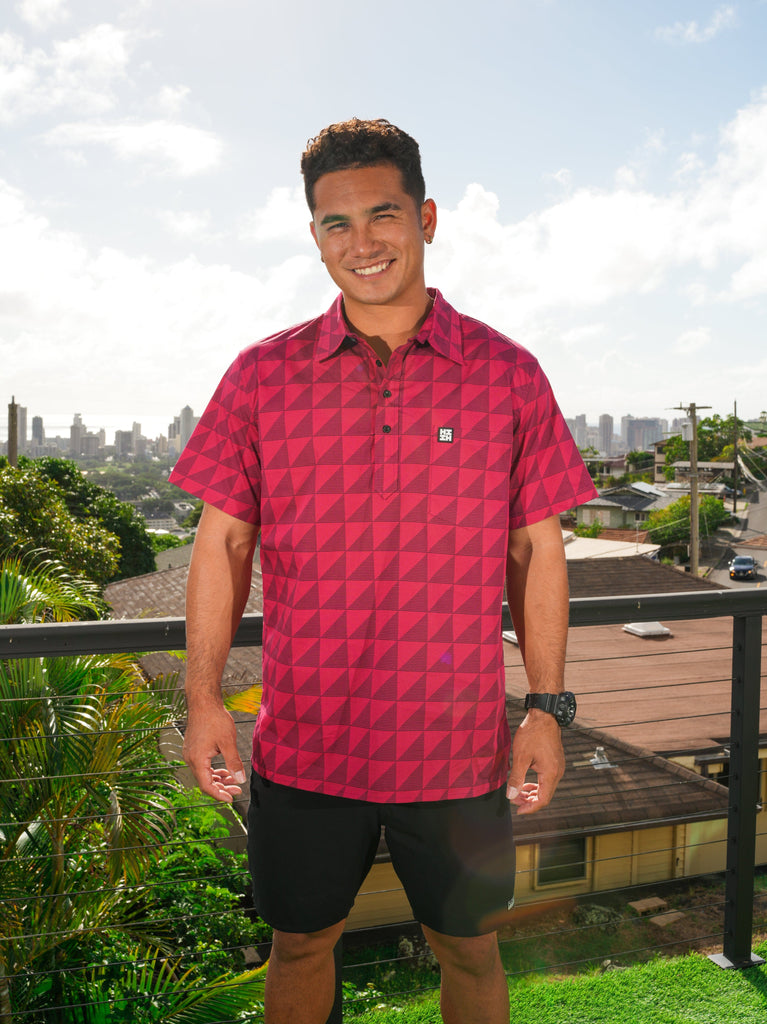 KAULIKE MEN'S PINK ALOHA SHIRT Shirts Hawaii's Finest X-SMALL 
