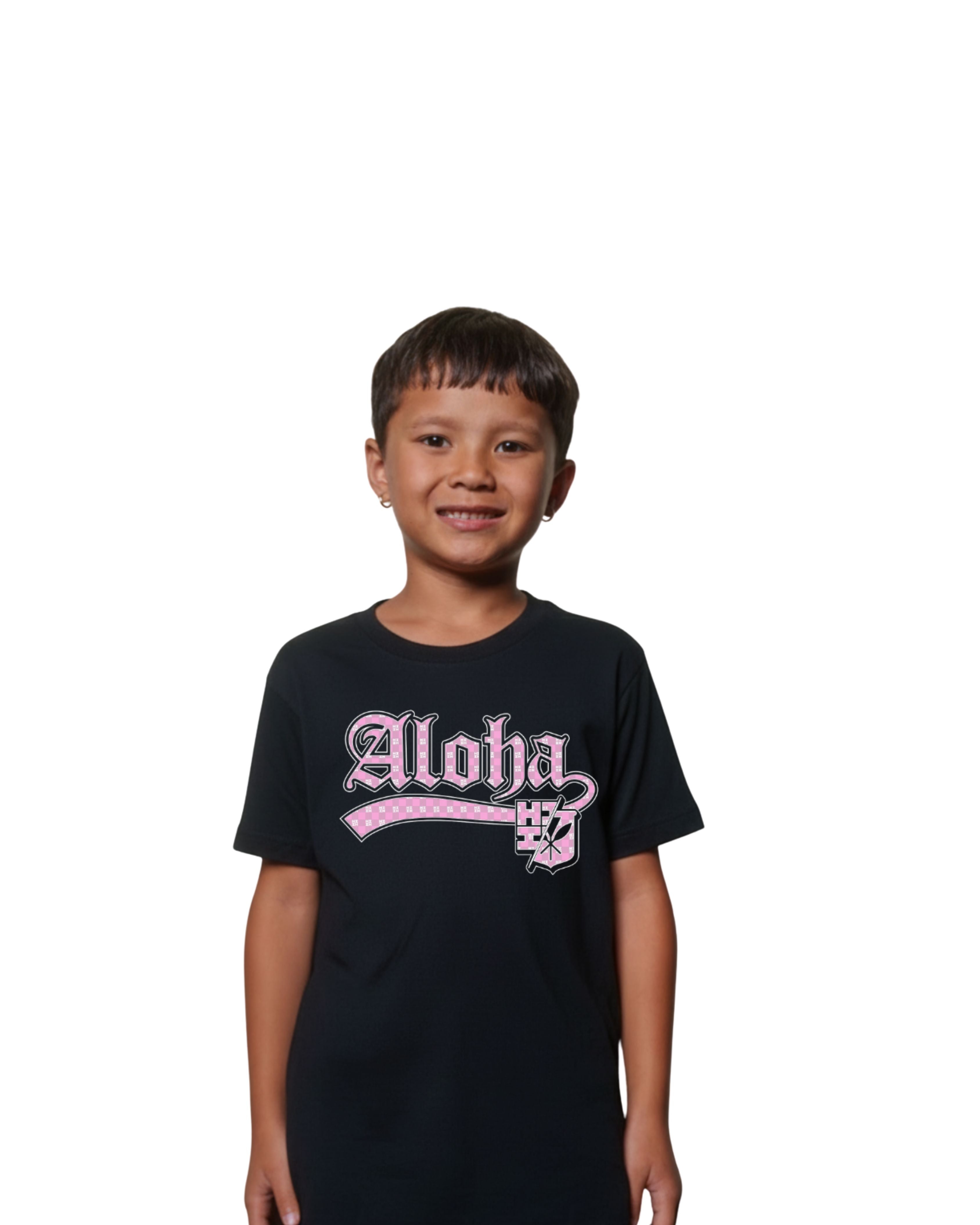 KEIKI ALOHA PALAKA PINK T-SHIRT Shirts Hawaii's Finest XX-SMALL 