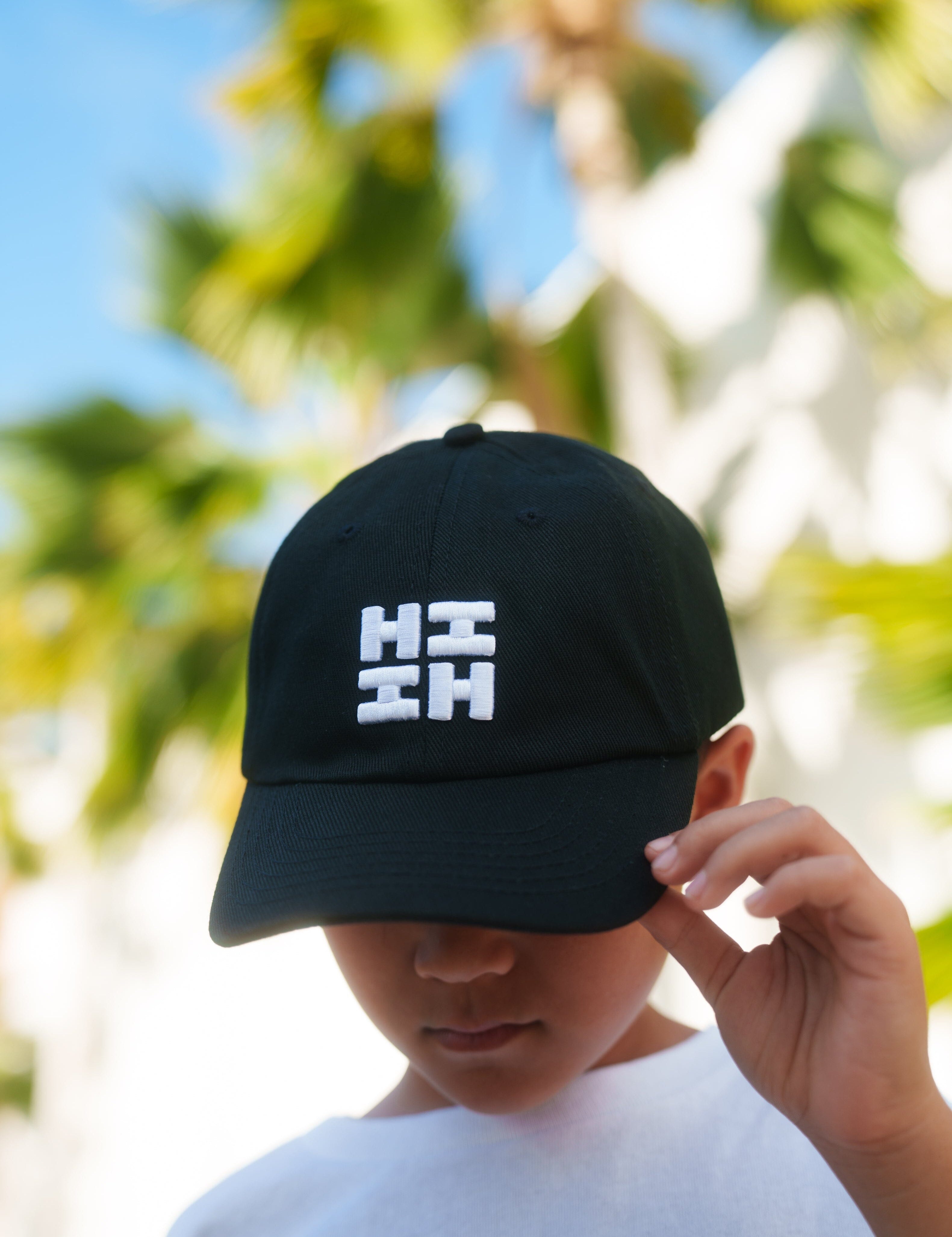 KEIKI BLACK & WHITE HIFI LOGO CAP Hat Hawaii's Finest 