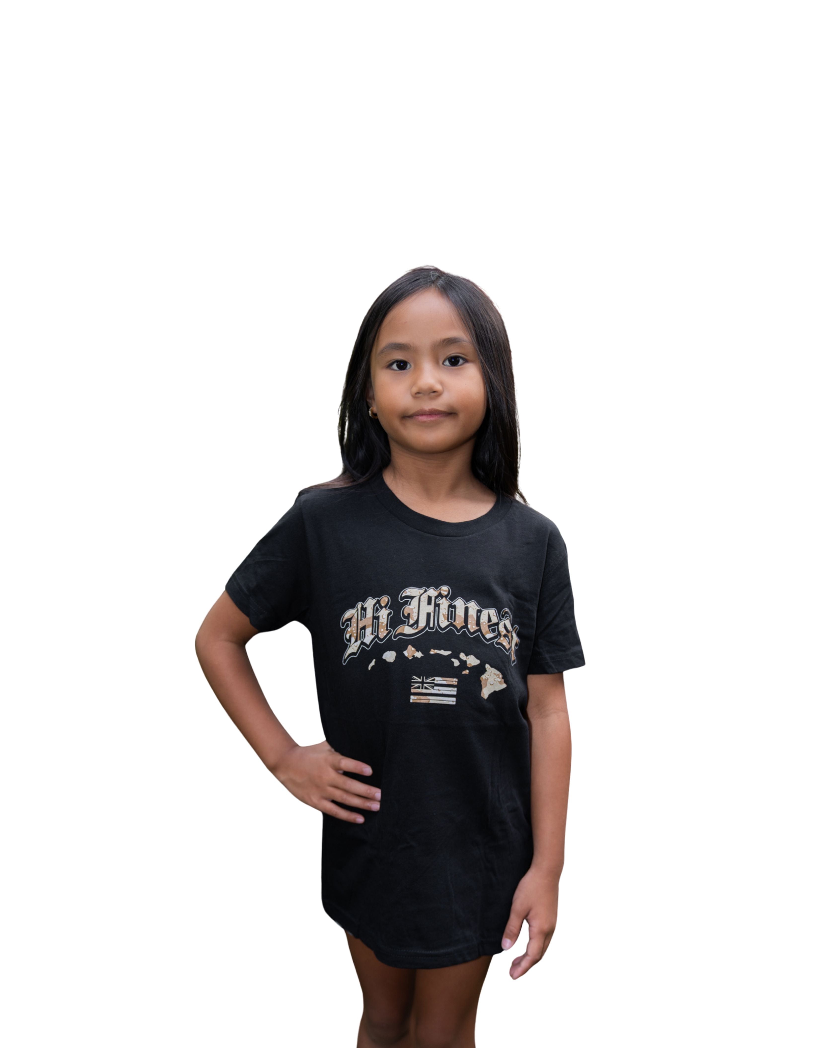 KEIKI CAMO DESERT OLD ENGLISH T-SHIRT Shirts Hawaii's Finest XX-SMALL 
